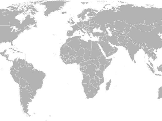 World Map Clipart Dark Outline World - Map Of Guinness Brewery (640x480), Png Download