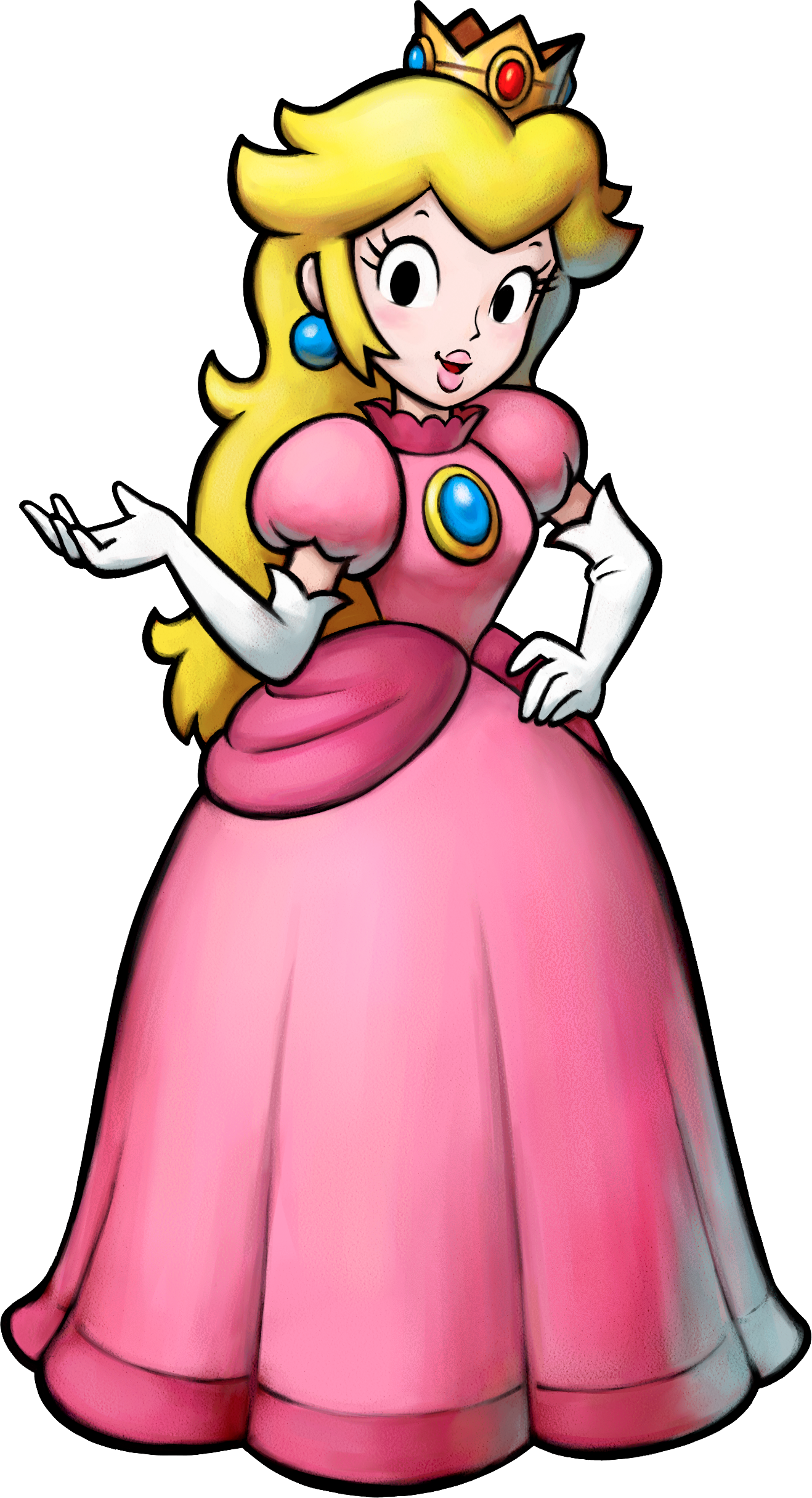 Mario Princess Peach (1318x2431), Png Download