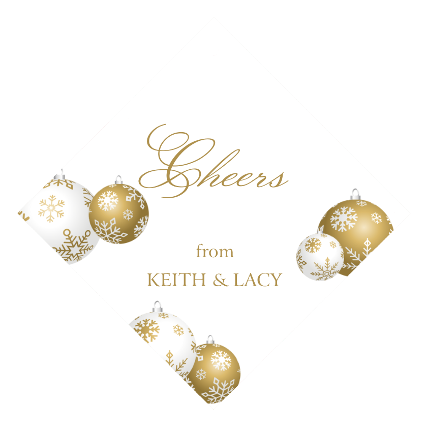 Gold Ornaments Wine Hang Tag - Christmas Ornament (840x840), Png Download