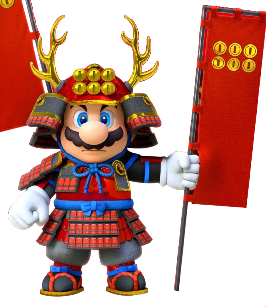 Is None Other Than Super Mario - Super Mario Samurai (540x624), Png Download