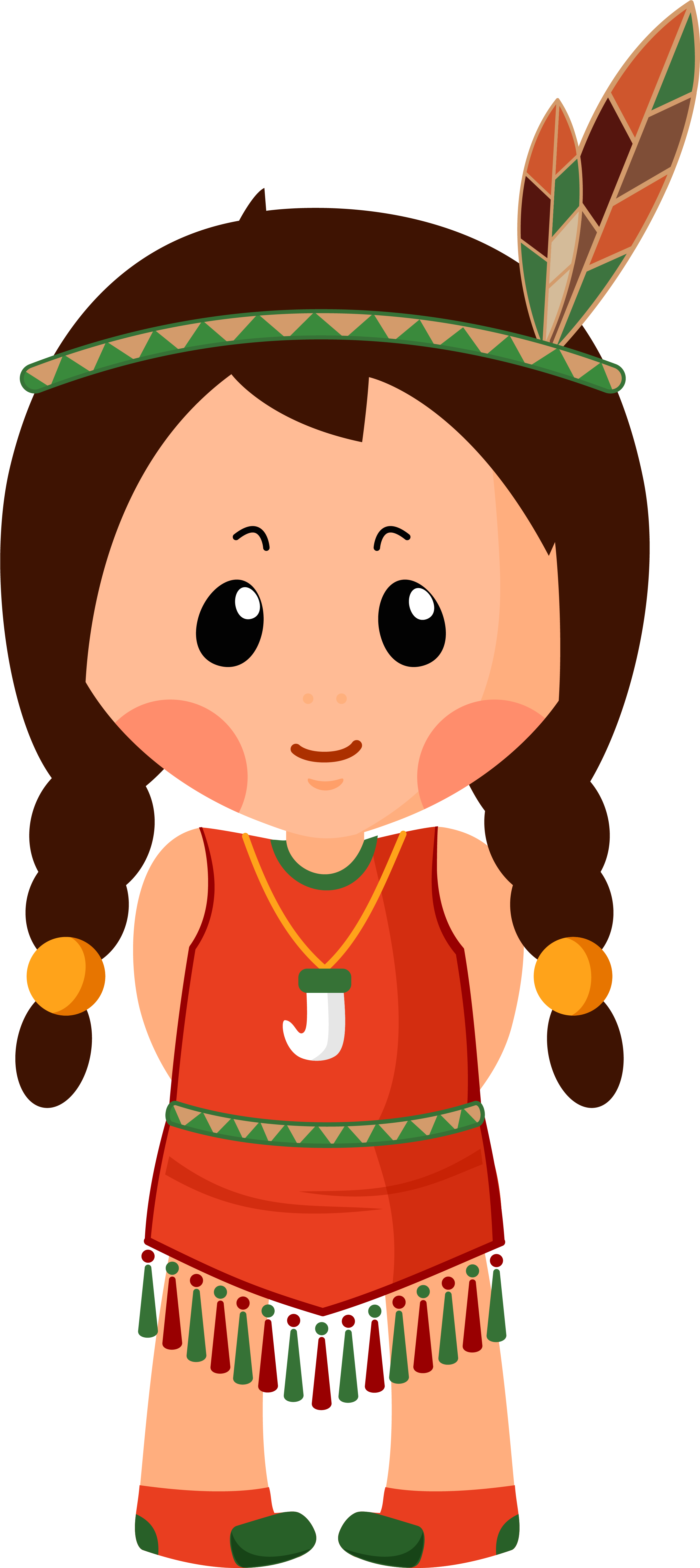 Native American Girl Clipar Png Image - Native American Clipart (3022x6305), Png Download
