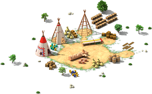 Native American Camp Construction - Native American Camp Png (505x314), Png Download