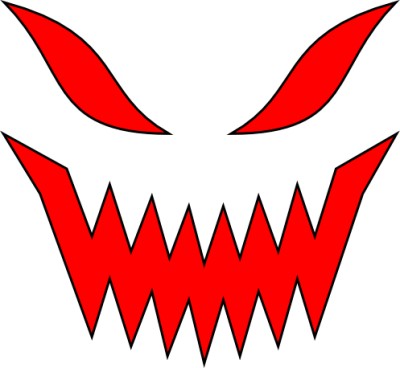 Evil Face Red Clipart Png File Png Images - Evil Png (400x368), Png Download