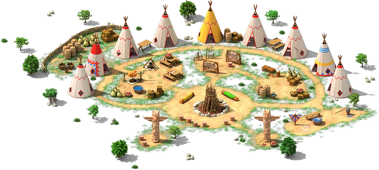 Native American Camp L2 - Christmas Tree (771x347), Png Download