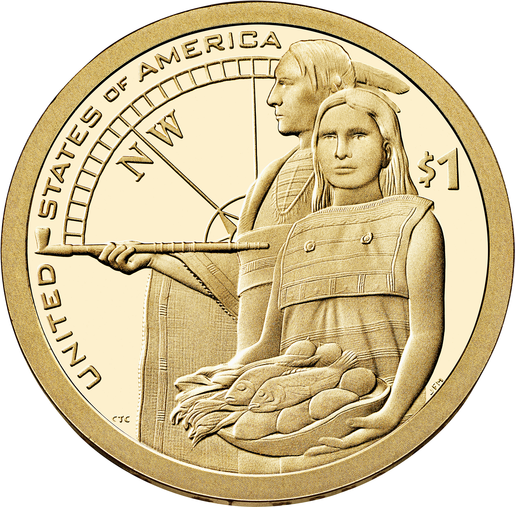 2014 Native American Coin - 2014 Sacagawea (native American) Dollar P Uncirculated (2000x2000), Png Download