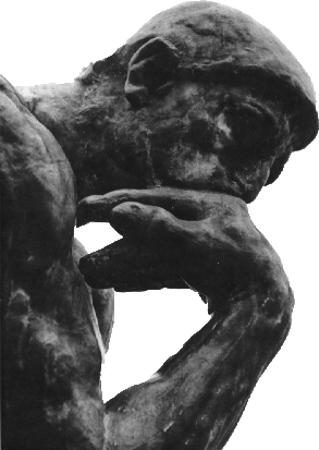 Thinking Man Statue Png (293x413), Png Download