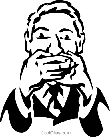 Speak No Evil Royalty Free Vector Clip Art Illustration - Speak No Evil Clipart (385x480), Png Download