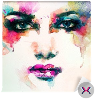 Pixerstick Wall Mural - Watercolour Art (400x400), Png Download