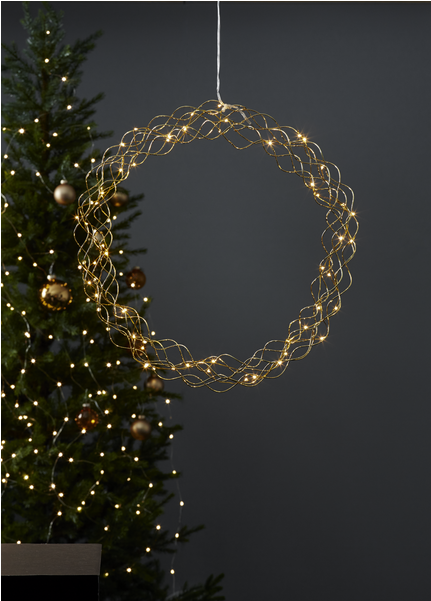 Hanging Decoration Curly - Chrome-coloured Led Decorative Light Curly 45 Cm (600x600), Png Download