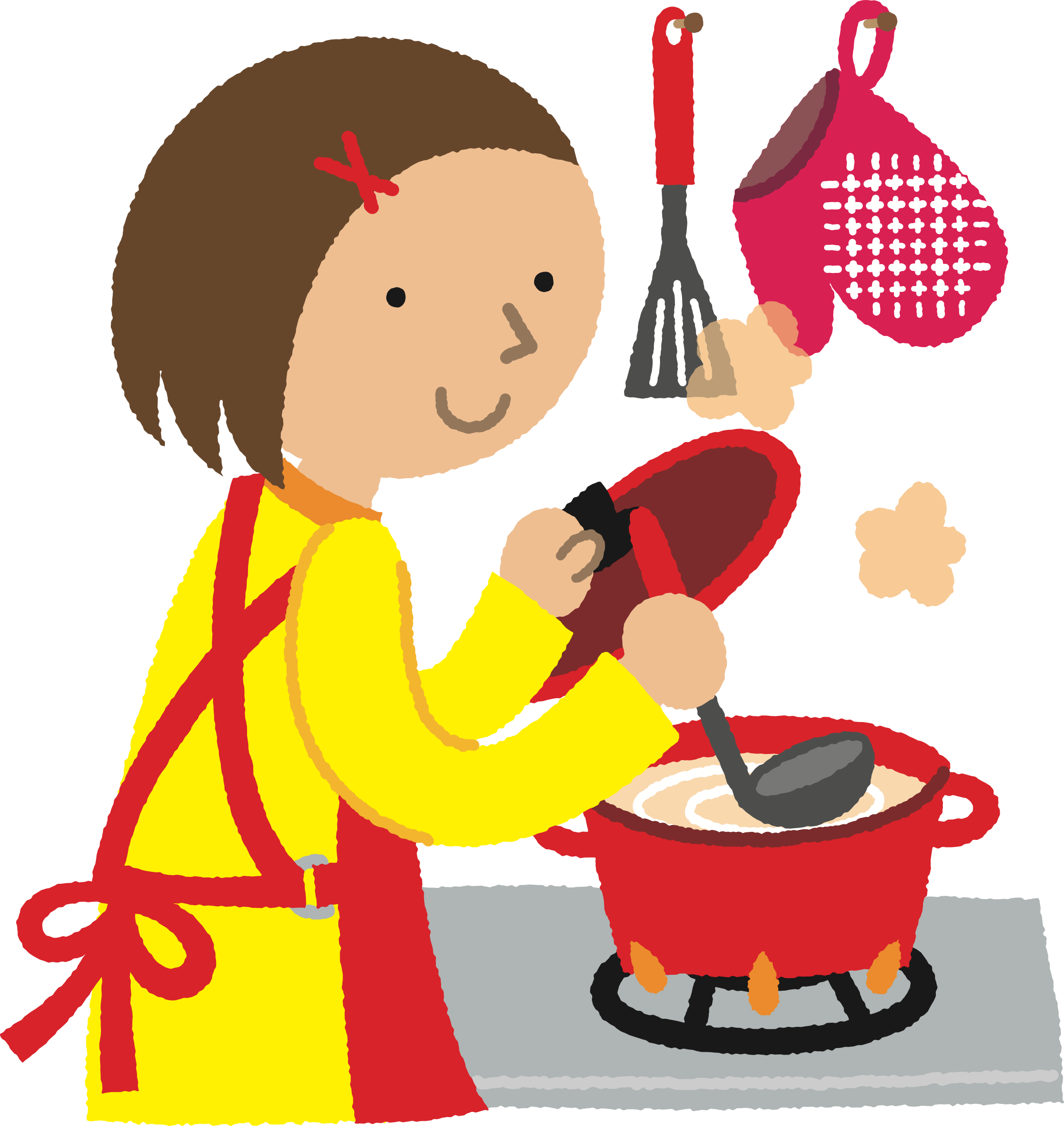 Best Woman Cooking For Png Dqh - Clip Art Cooking (2265x2397), Png Download
