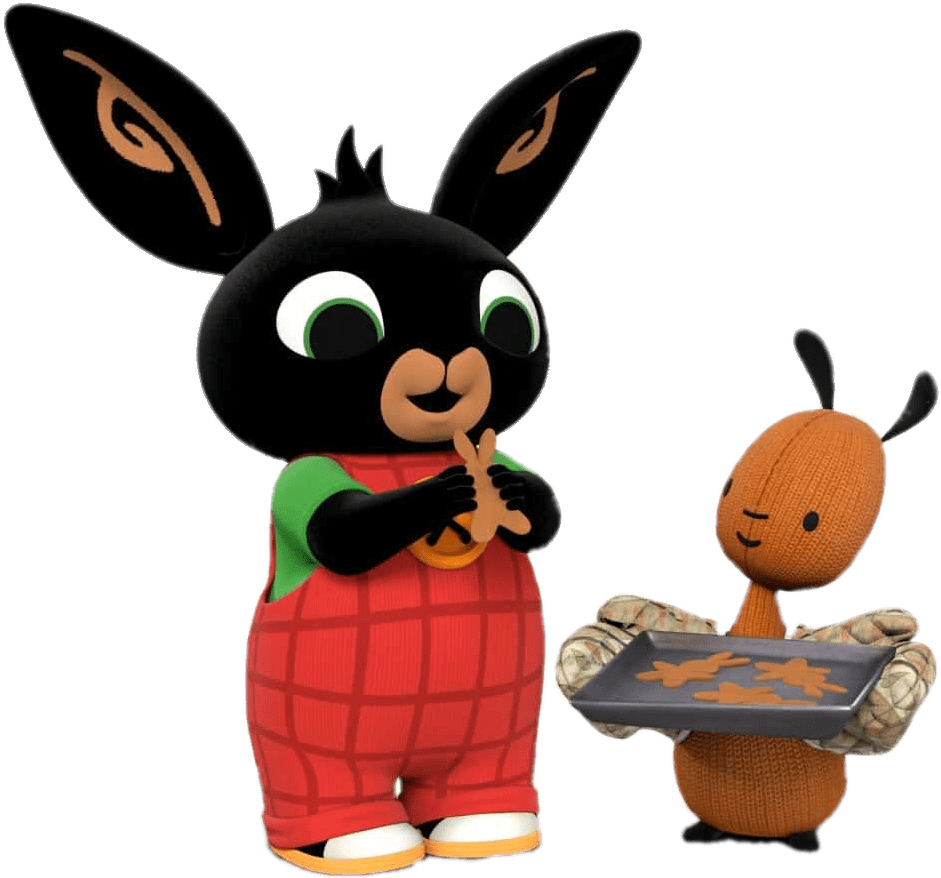 Bing Bunny And Flop Baking - Portable Network Graphics (1070x907), Png Download