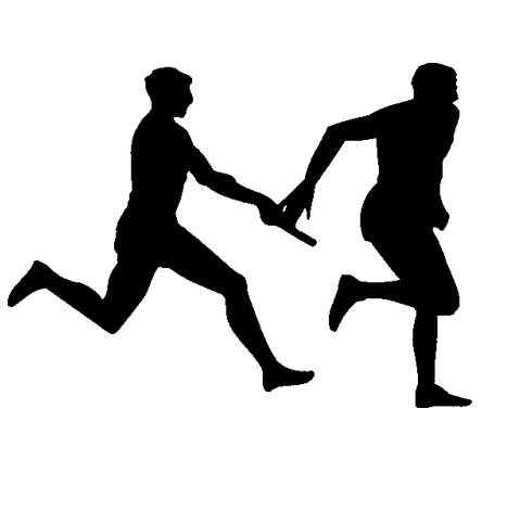 Mixed Meter Relay The Meter Relay Event Is Also Known - Track And Field Relay Silhouette (468x500), Png Download