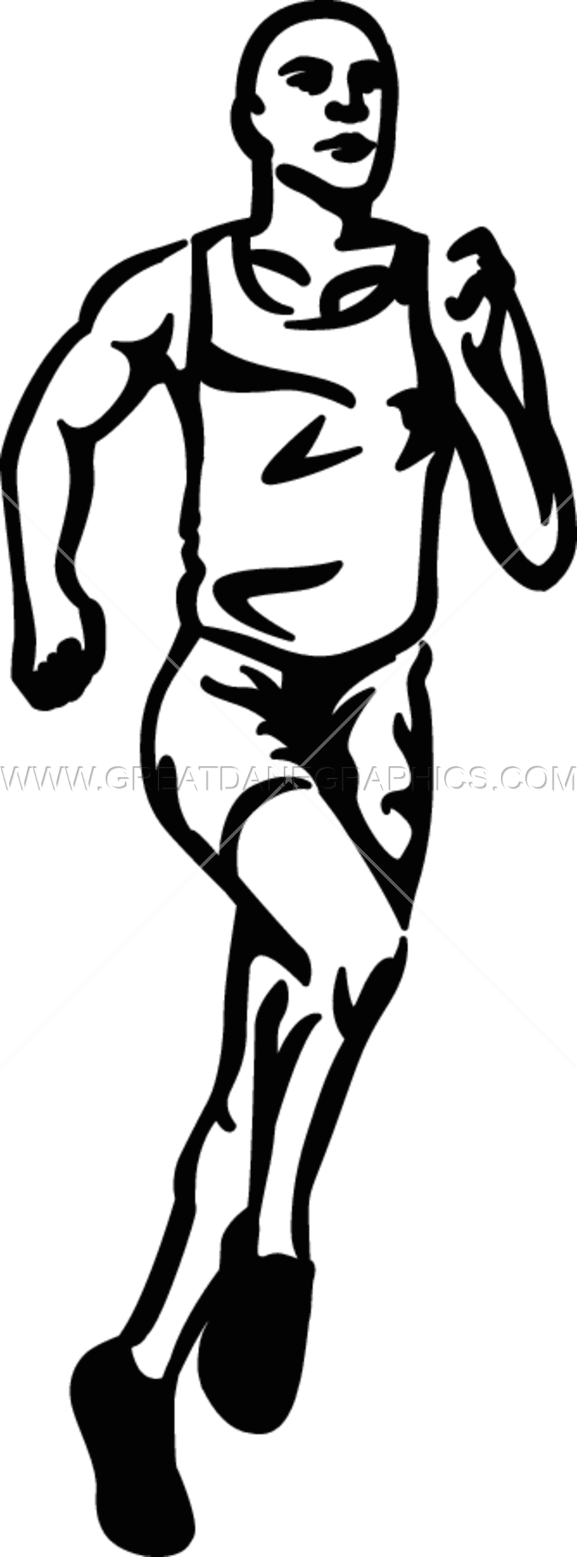 Image Black And White Stock Production Ready Artwork - Trackand Field Png (825x2223), Png Download
