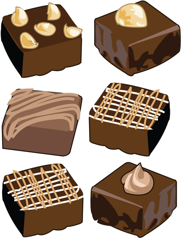 Set Of Cookies And Cakes Png Pinterest - Brownies Clipart (601x800), Png Download