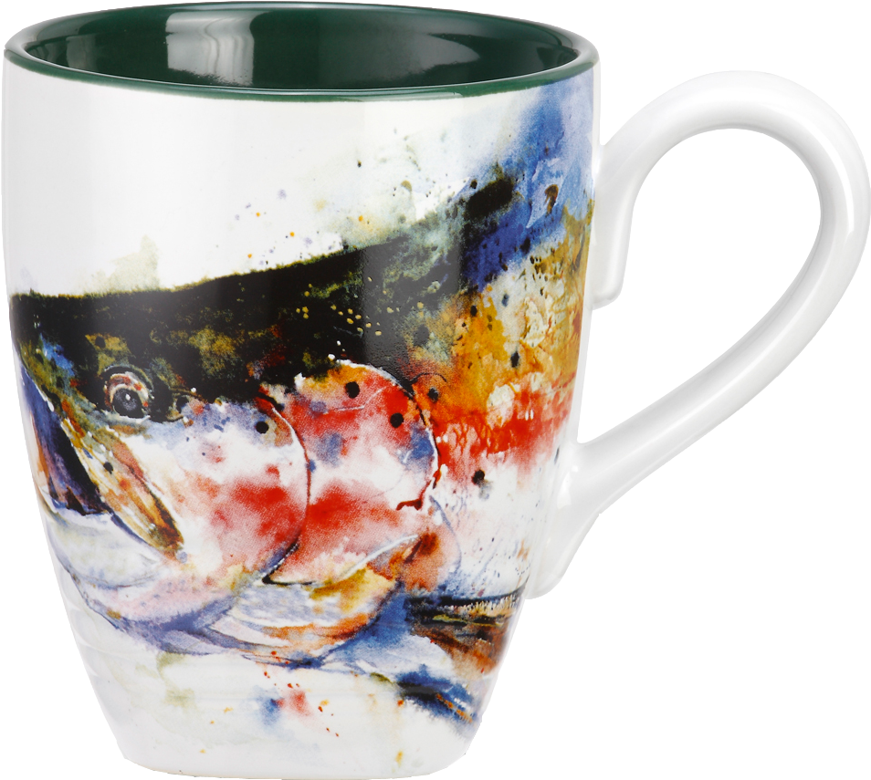 Trout Mug - Big Sky Carvers Trout Snack Plate, Multicolor (1200x1200), Png Download