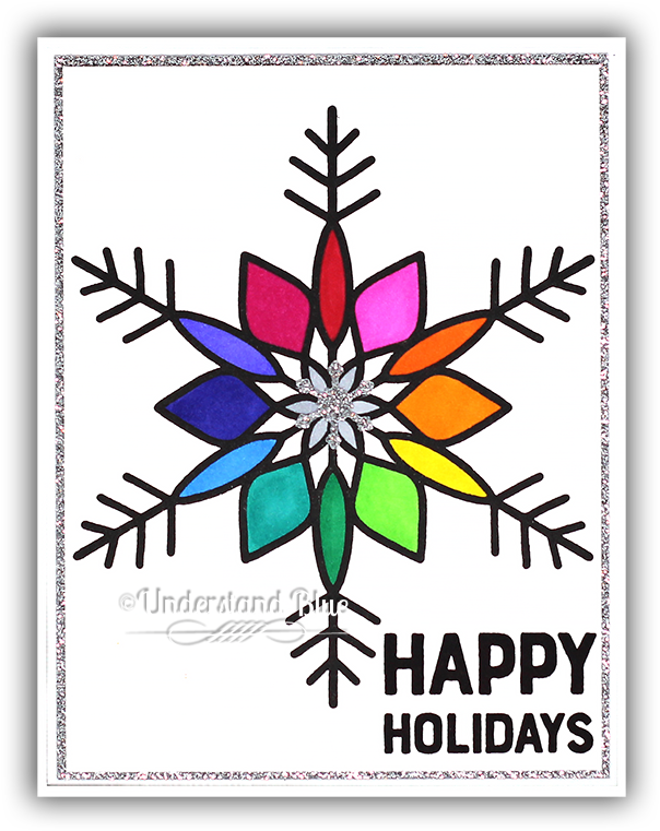 I Layered The Teeny Glittery Snowflake Leftover From - Schneeflocke Malvorlage (650x823), Png Download