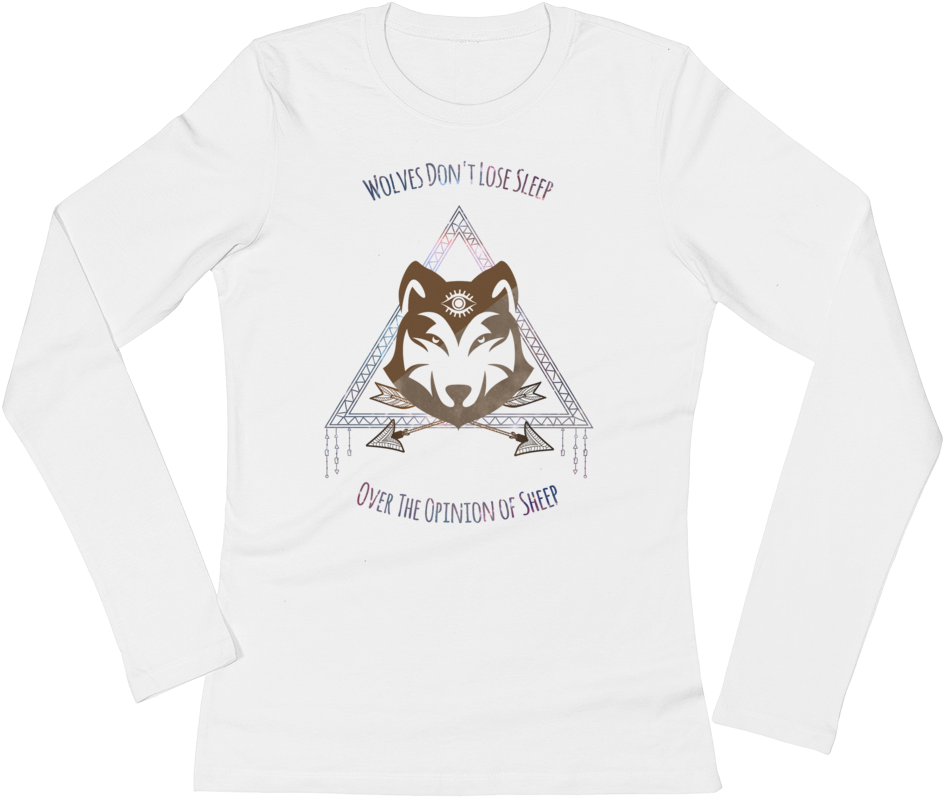 "wolves Don't Lose Sleep" Ladies' Long Sleeve Aware - Health (1000x1000), Png Download