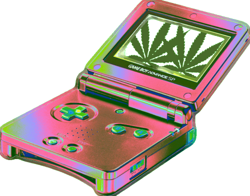 Gif Drugs Png Gameboy Transparent - Vaporwave Gameboy Png (500x393), Png Download