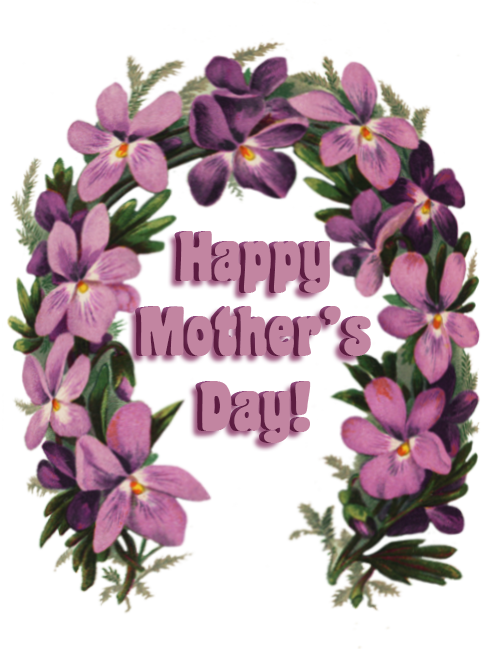 Mother's Day Greeting With Flowers - Happy Mothers Day Lei (483x650), Png Download