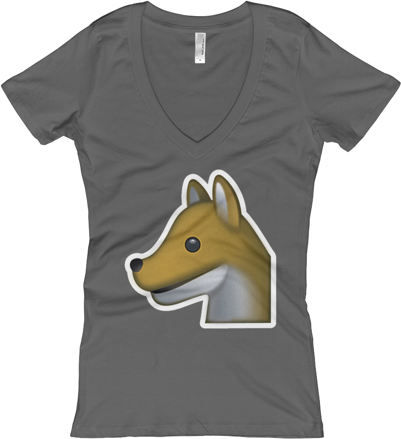 Women's Emoji V Neck - Shirt (1000x1000), Png Download