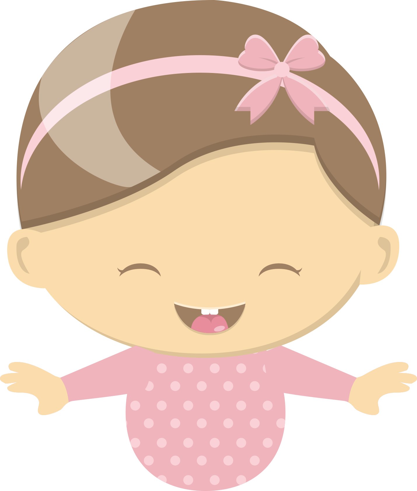 Euclidean Vector Illustration - Baby Girl Png (1429x1682), Png Download