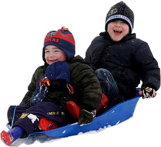 Snow Project Assistance, Production And Management, - Sledding (525x480), Png Download