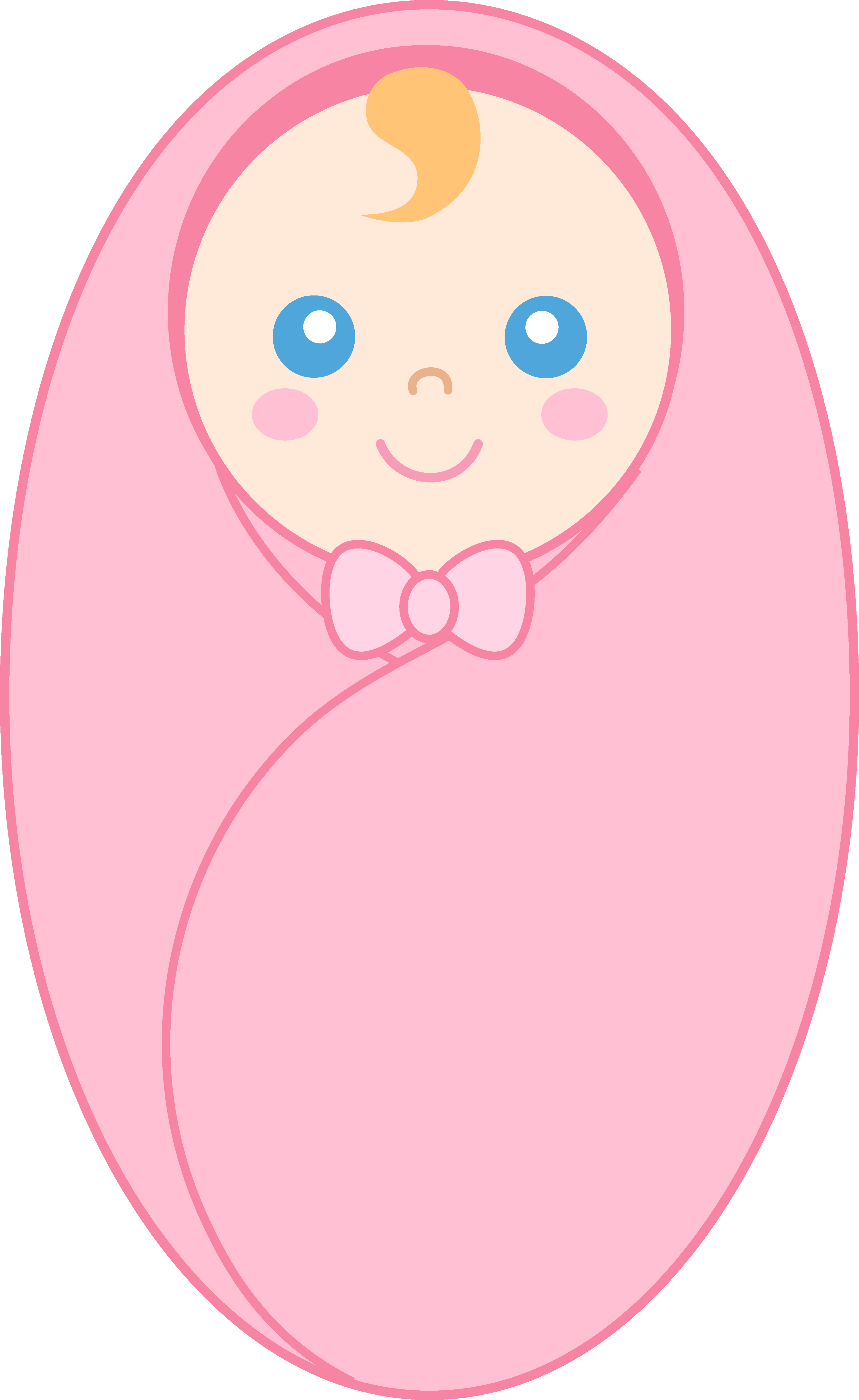 Khife Clipart Baby Girl - New Born Clip Art (3655x5960), Png Download