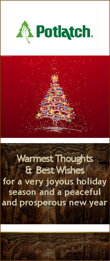 Happy Holidays From All Of Us At Potlatch - Christmas Tree (358x846), Png Download
