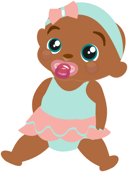 How To Set Use Baby Girl Svg Vector (444x596), Png Download