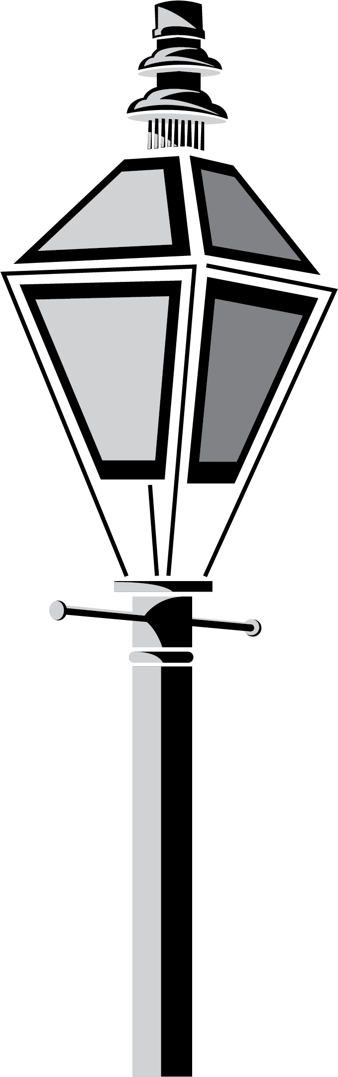 New Orleans Lamp Post Vector Clip Art - New Orleans (1303x2491), Png Download