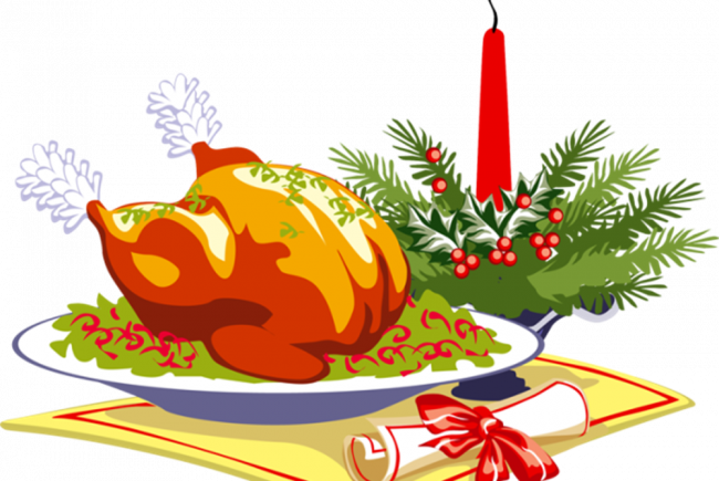 Thanksgiving Dinner Greeting Card (650x435), Png Download