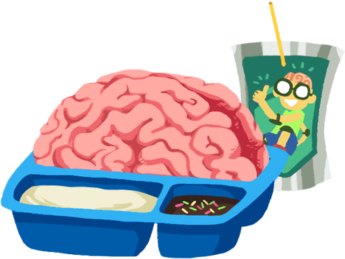 Brain Food Lunch (500x500), Png Download