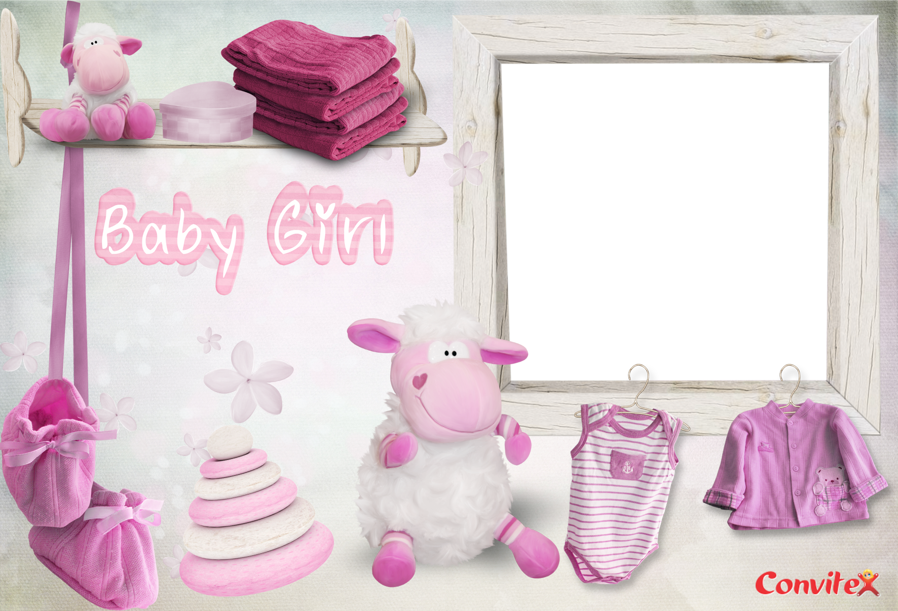 Baby Girl Border Png Download - Baby Girl Frames Png (1772x1206), Png Download