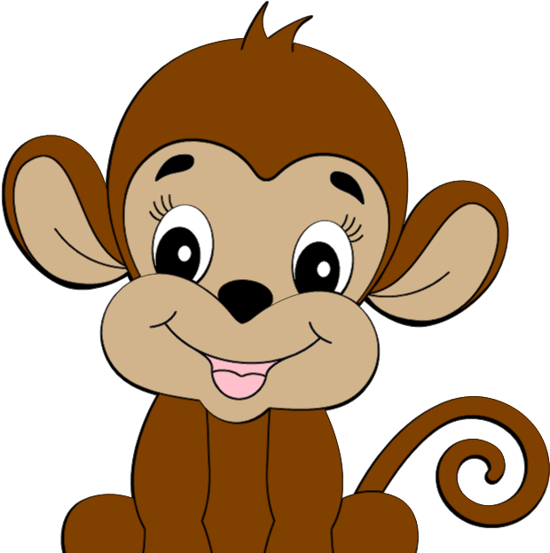 Monkey Clipart Cute Monkey Clipart Is Credited To Colorful - Cute Monkey Monkey Clip Art (640x630), Png Download