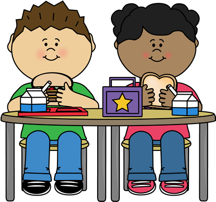 Graphic Transparent Collection Of Kids Eating Breakfast - Lunch Room Clip Art (450x419), Png Download