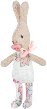 My Rabbit Baby Girl - Maileg My Rabbit With Flower Body, 4.5 Inches (460x383), Png Download