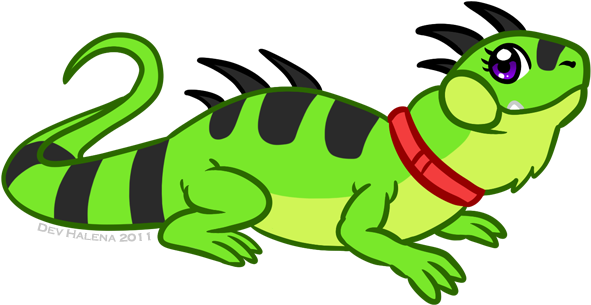 Clipart Black And White Stock Keylime Dream Original - Cute Iguana Cartoon Png (600x314), Png Download