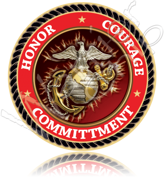 Ceramic Military Challenge Coins Usmc Poker Chips - Usmc 2 Iphone 4.png Journal (540x600), Png Download