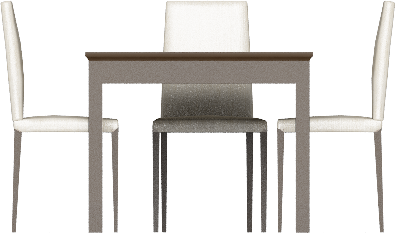 Cad And Bim Object - Dining Table Png Front View (827x474), Png Download