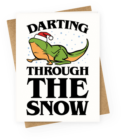 Darting Through The Snow Parody Greeting Card - Stranger Things Stickers Curiosity Voyage (484x484), Png Download