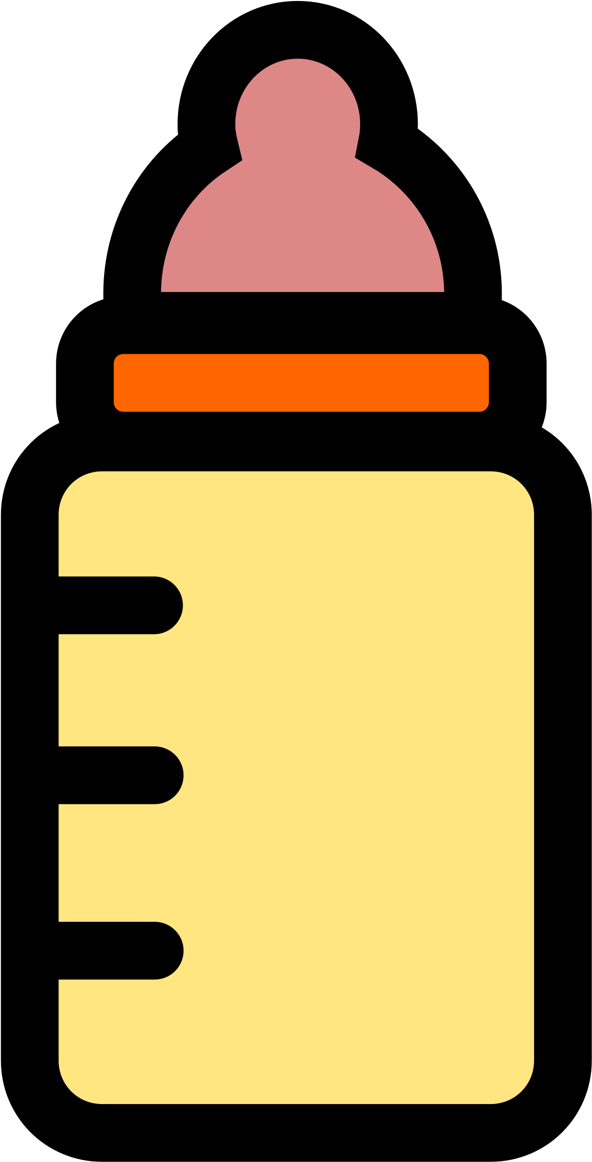 Baby Bottle Drawing At Getdrawings Com Free - Easy To Draw Baby Bottle (300x589), Png Download