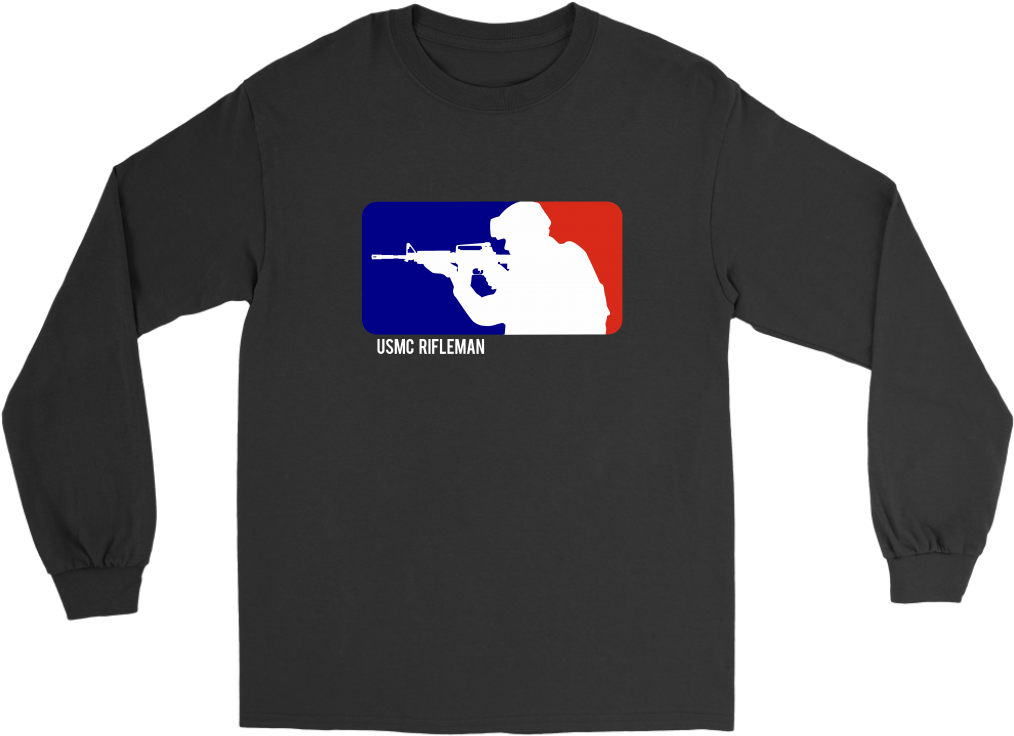 Usmc Rifleman Long Sleeved Tee - Long-sleeved T-shirt (1024x1024), Png Download