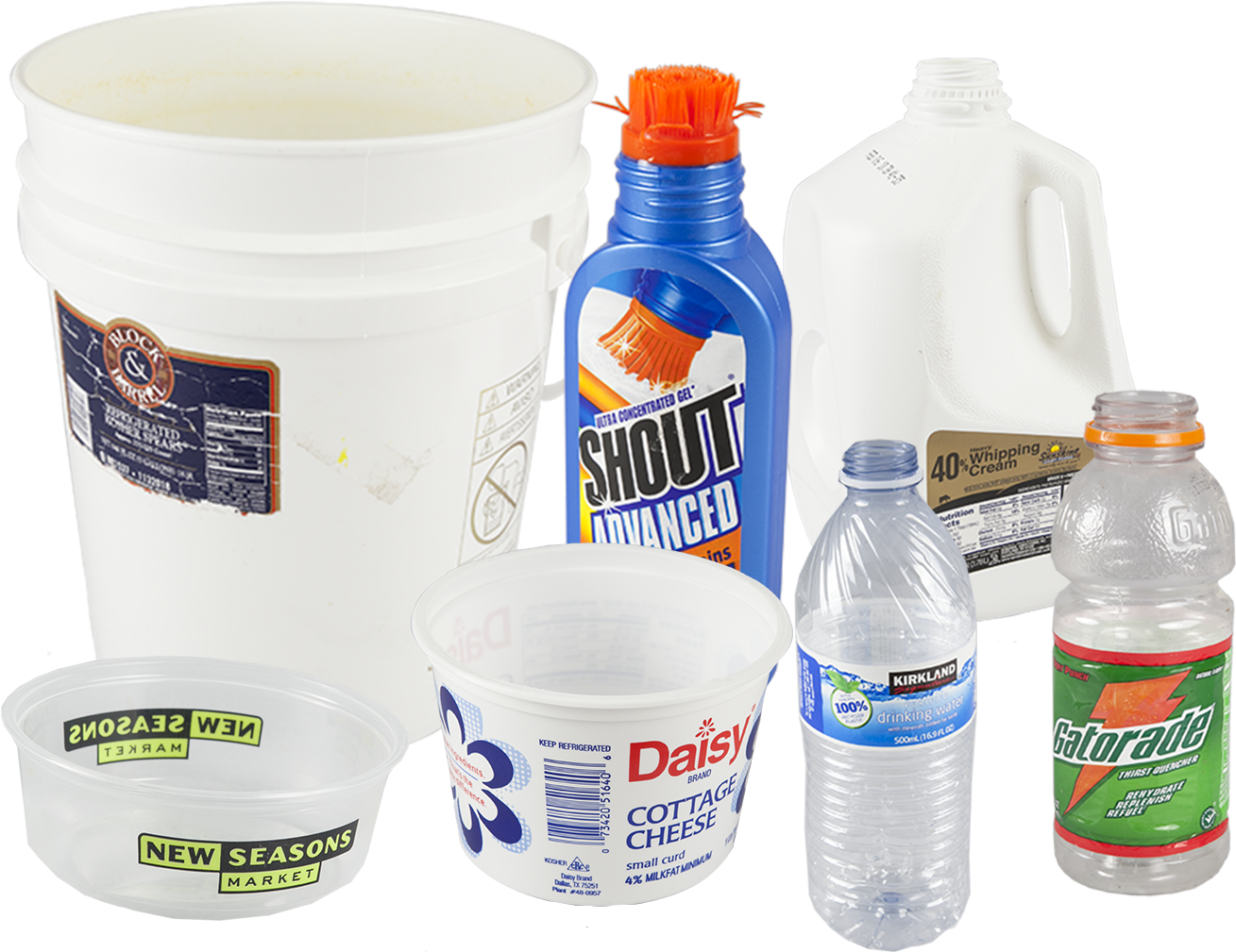 Plastic Bottles And Tubs - Plastic Bottle (1544x1192), Png Download