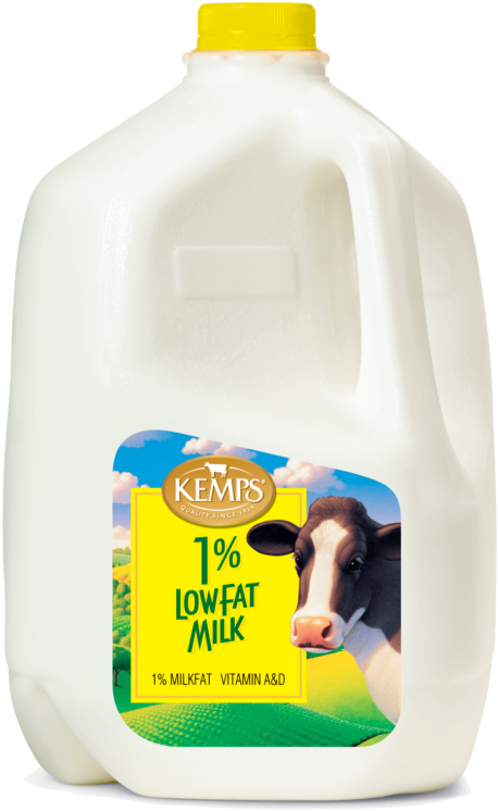 1% Lowfat Milk - Festival Foods Kemps Milk (639x800), Png Download