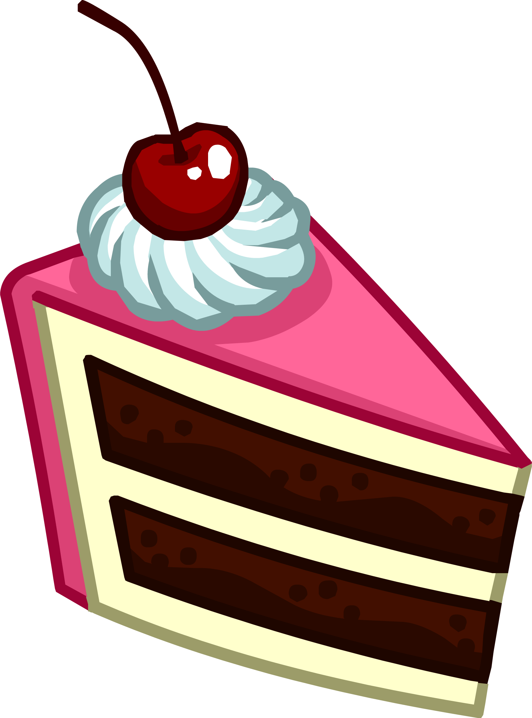Slice Of Cake Icon - Club Penguin Pastel (1800x2429), Png Download