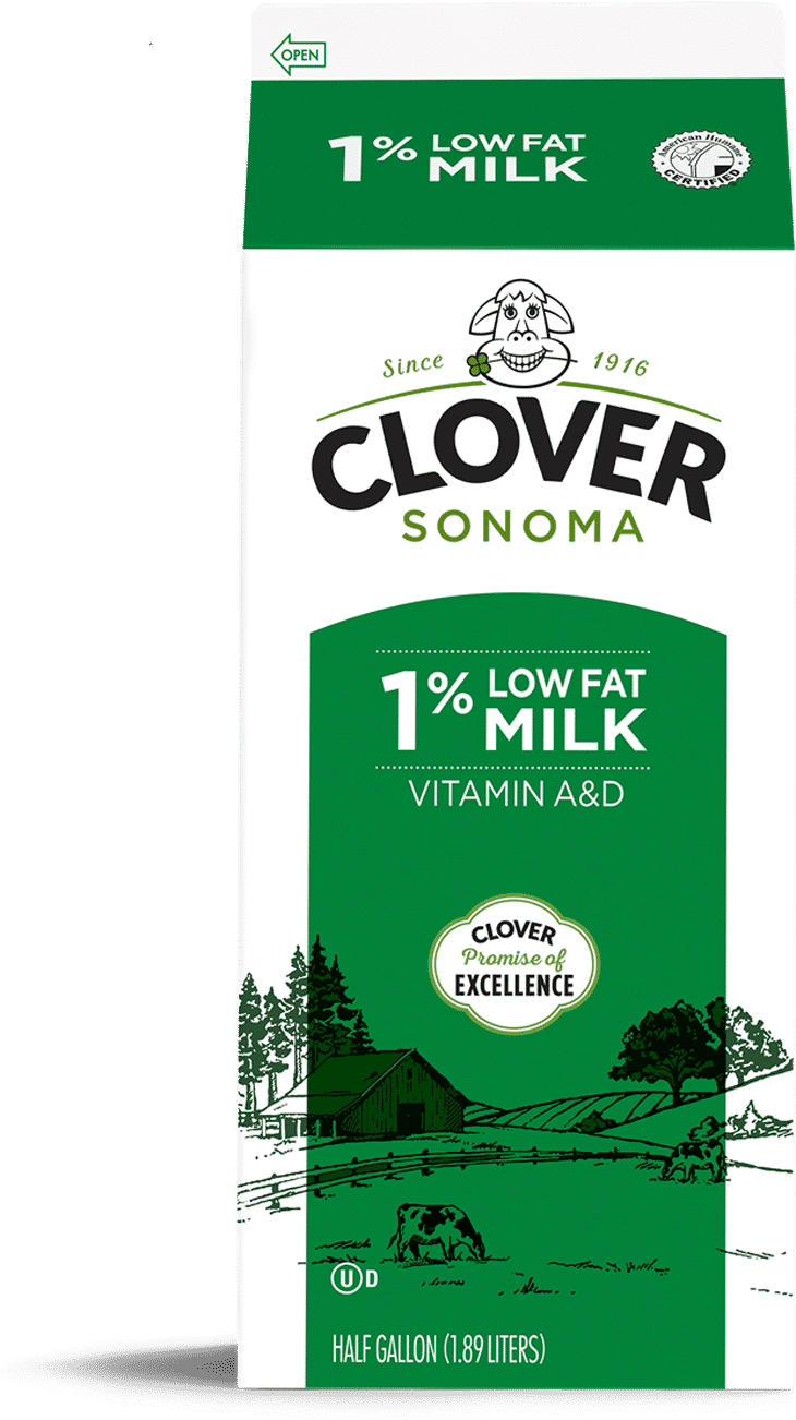 Clover 1% Milk (1068x1602), Png Download