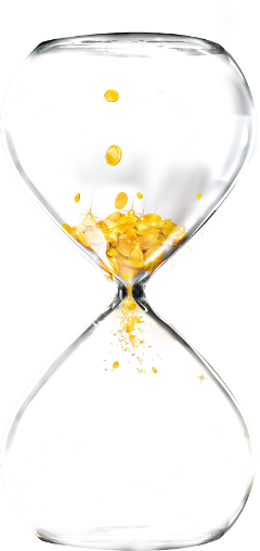 Mq Hourglass Money Glass Yellow - Hourglass (240x508), Png Download