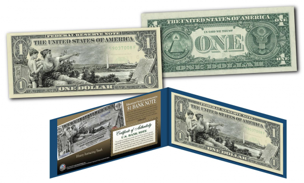 Educational Series 1896 Designed New $1 Bill - One Dollar Bill (600x600), Png Download