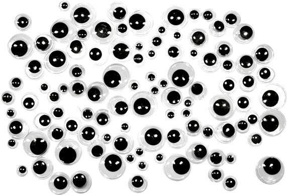 Wackelaugen Mix Schwarz - Plastic (591x394), Png Download