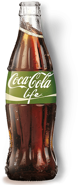 Coca-cola Life Bottle - Coca Cola (256x604), Png Download